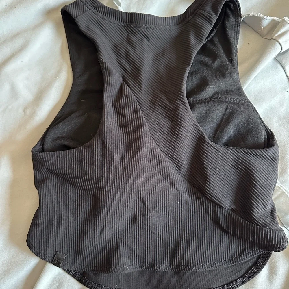 Lululemon Athletica Ribbed Longline Bra in Butternut Brown